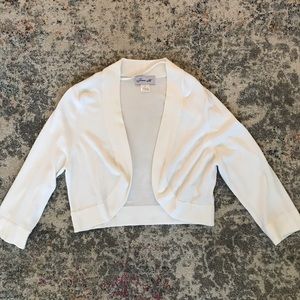 White Crop Lightweight Sweater